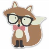 Bow Stropdas Brown Fox Sticker (Voorkant)
