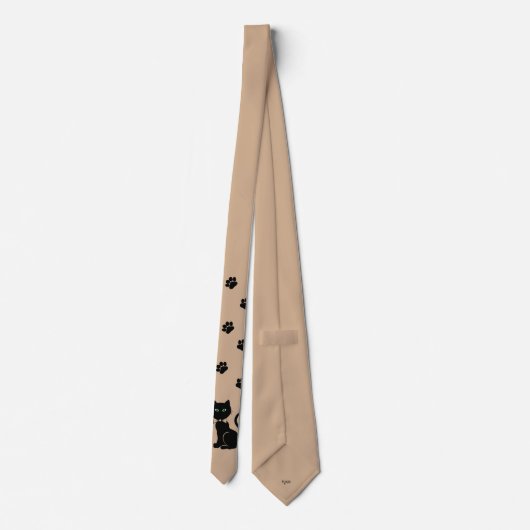 Bow Stropdas Cat Light Brown (Achterkant)