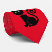 Bow Stropdas Cat Red (Opgerold)