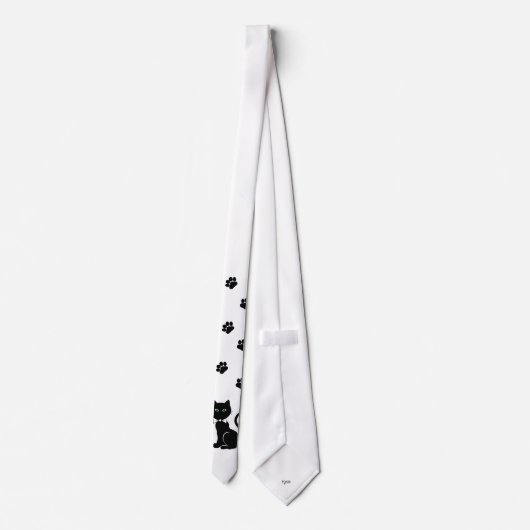 Bow Stropdas Cat White (Achterkant)