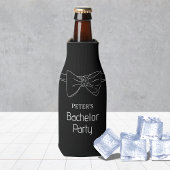 Bow Stropdas Custom Black Bachelor Party Bier Flesjeskoeler