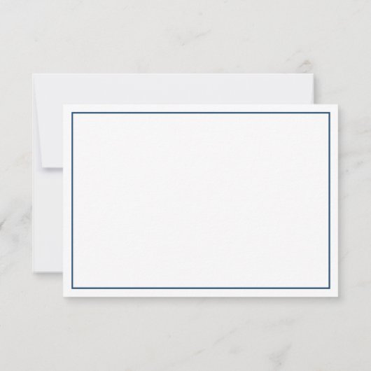 Bow Stropdas Dank je kaart, Navy, Grey Bedankkaart (Achterkant)