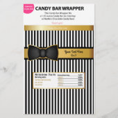 Bow Stropdas Gold Black Snoep Wrapper Bar Chocolad Flyer (Voorkant)