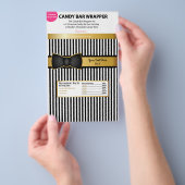 Bow Stropdas Gold Black Snoep Wrapper Bar Chocolad Flyer (Hand)