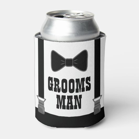 Bow Stropdas Groomsman Huwelijkscadeau Blikjeskoeler (Blikje Voorkant)
