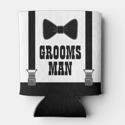 Bow Stropdas Groomsman Huwelijkscadeau Blikjeskoeler (Achterkant)