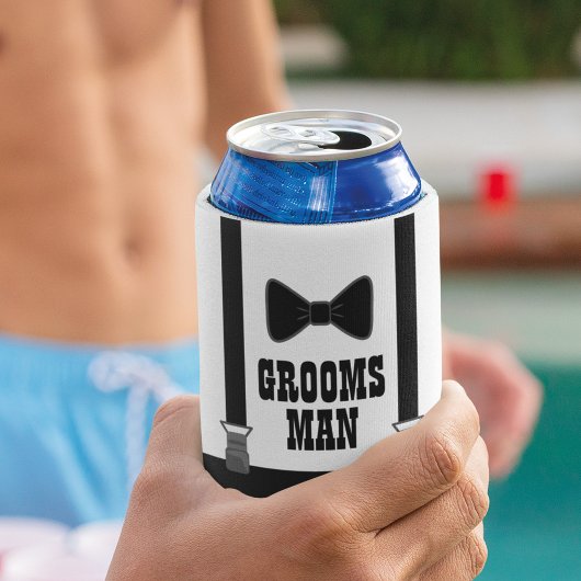 Bow Stropdas Groomsman Huwelijkscadeau Blikjeskoeler