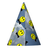 Bow Stropdas Happy Facets in de hemel Feesthoedjes (Achterkant)