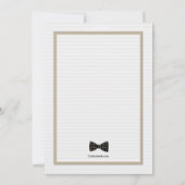 Bow Stropdas Identity Invitation Kaart (Achterkant)