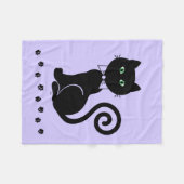 Bow Stropdas kat fleece deken (Voorkant (Horizontaal))