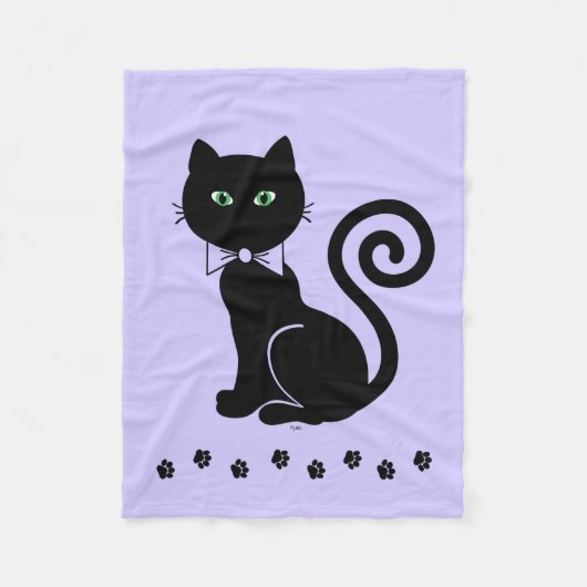 Bow Stropdas kat fleece deken (Voorkant)