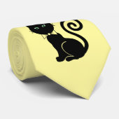 Bow Stropdas Kat Geel (Opgerold)