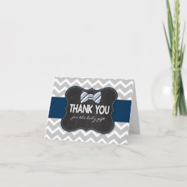 Bow Stropdas Krijtbord baby shower cadeau dank u o Bedankkaart