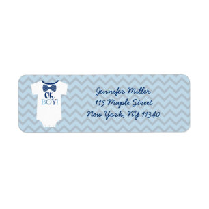 Bow Stropdas Little Man Baby shower Adres Etiket