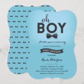 Bow Stropdas Little Man Baby shower Invitation Kaart (Voorkant / Achterkant)