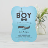 Bow Stropdas Little Man Baby shower Invitation Kaart (Staand voorkant)