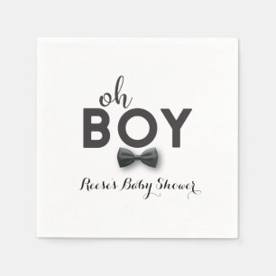 Bow Stropdas Little Man Baby shower Napkin Servetten
