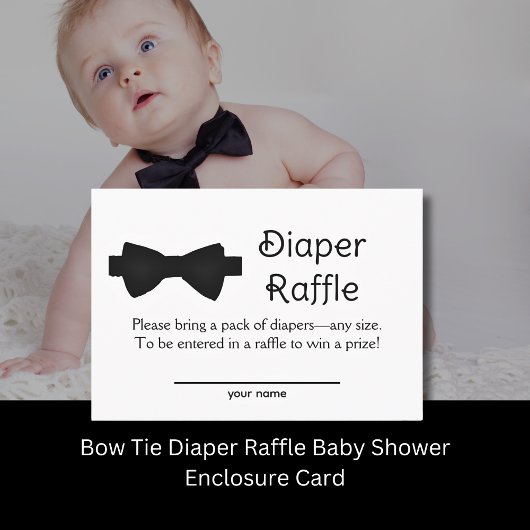 Bow Stropdas Luier Raffle Baby shower Behuizing Ka Kaart