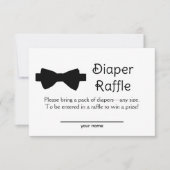 Bow Stropdas Luier Raffle Baby shower Behuizing Ka Kaart (Voorkant)