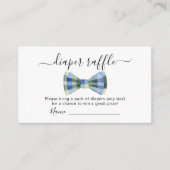 Bow stropdas Luier Raffle Baby shower Informatiekaartje (Voorkant)