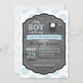 Bow-stropdas Luiers en Booties Baby shower Uitnodi Kaart (Voorkant)