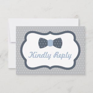 Bow Stropdas RSVP-kaart, antwoord Kaart