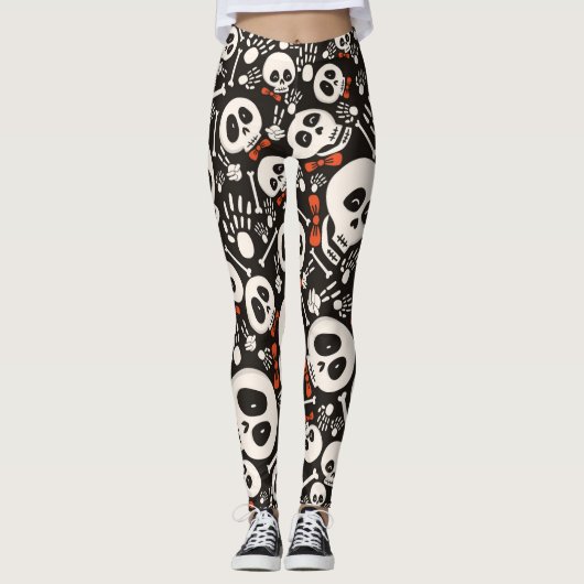 Bow Stropdas schedel legging (Voorkant)