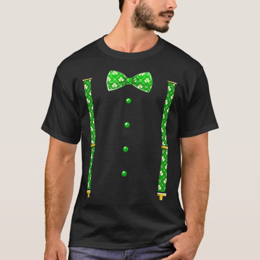 Bow Stropdas St Patrick Day Shamrock kostuum cadea T-shirt (Voorkant)
