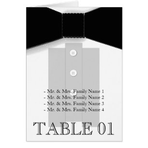 Bow Stropdas Table Weduwen Place Cards