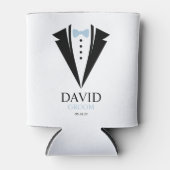 Bow Stropdas Tuxedo "Groom", gepersonaliseerd Blikjeskoeler (Voorkant)