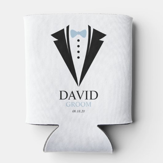 Bow Stropdas Tuxedo "Groom", gepersonaliseerd Blikjeskoeler (Achterkant)