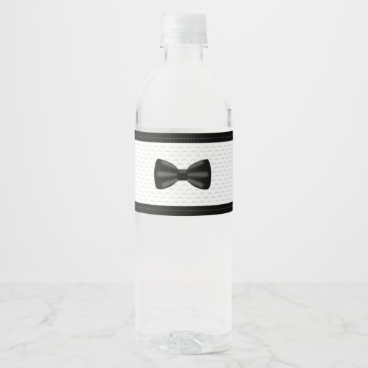 Bow Stropdas Verjaardag Baby shower Waterfles Labe Waterfles Etiket (Voorkant)
