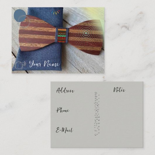 Bow Stropdas Visitekaartje (Voorkant / Achterkant)