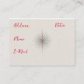 Bow Stropdas Visitekaartje (Achterkant)