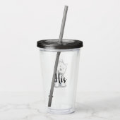 Bow Stropdas Westie Boy Acryl Tumbler Acryl Drinkbeker (Achterkant)