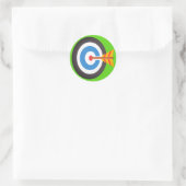 Bow Target Emoji Ronde Sticker (Tas)