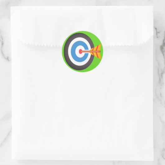 Bow Target Emoji Ronde Sticker (Tas)
