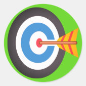 Bow Target Emoji Ronde Sticker (Voorkant)