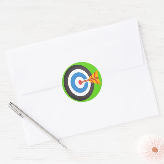 Bow Target Emoji Ronde Sticker (Envelop)