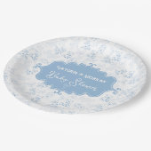  Bow Teddy Bear Baby shower Papieren Bordje (Gekanteld)