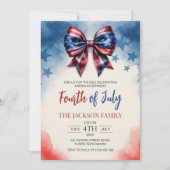 Bow Thema 4th of July Patriottische Partij Kaart (Voorkant)