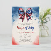 Bow Thema 4th of July Patriottische Partij Kaart (Staand voorkant)