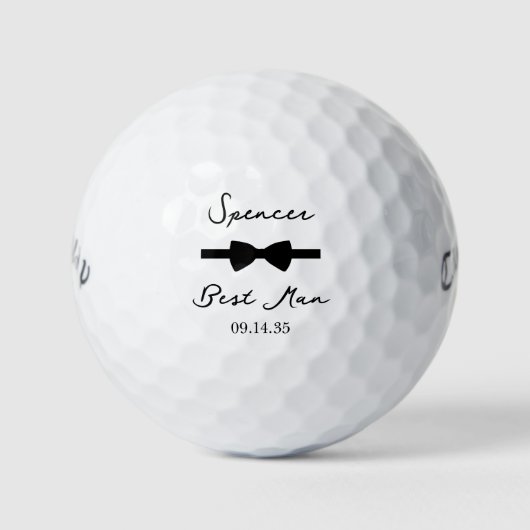 Bow Tie Best Man Golfballen (Voorkant)