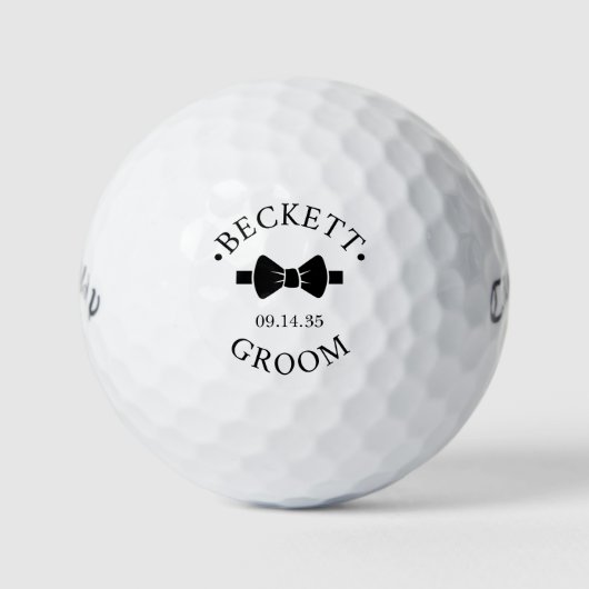 Bow Tie Groom Golfballen (Voorkant)