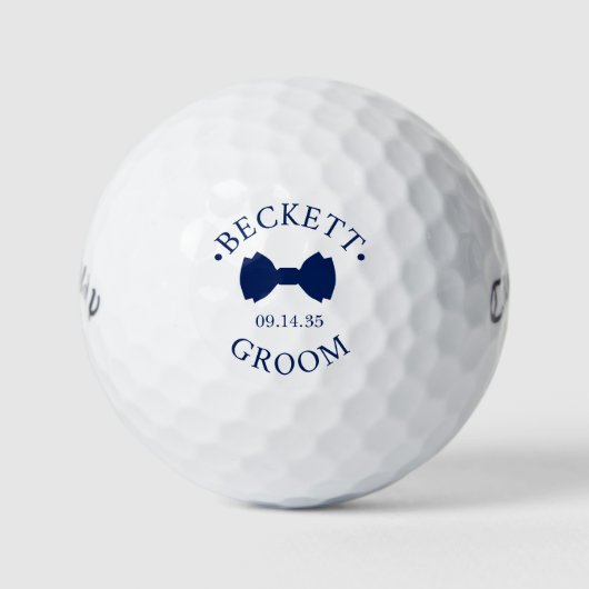Bow Tie Groom Golfballen (Voorkant)