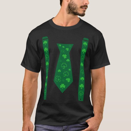 Bow Tie & Suspenders Cool Irish St Patricks Day Me T-shirt (Voorkant)