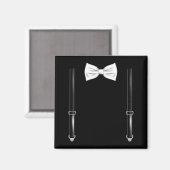 Bow Tie With Suspenders Funny Wedding And Special Magneet (Voorkant / Achterkant)