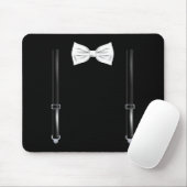 Bow Tie With Suspenders Funny Wedding And Special  Muismat (Met muis)