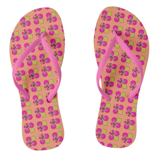 Bow-Tied Fleur De Lis-patroon Teenslippers (Voetbed)