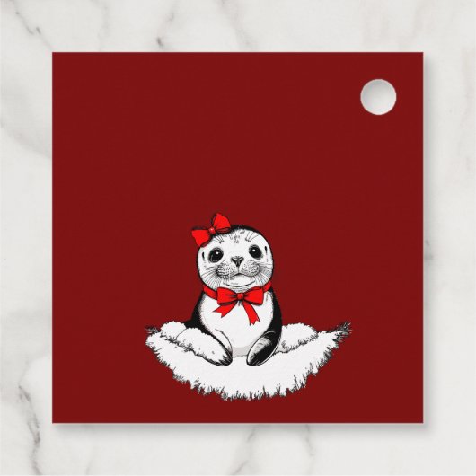 Bow-tiful Seal – Christmas Edition Bedankjes Labels (Achterkant)